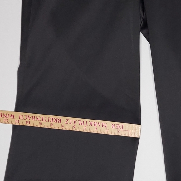 JS Collections Wide Leg Pants 14 Black Satin Zip Trouser Y2K Vtg Shiny Party - Picture 6 of 10